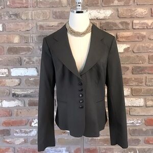 THE LIMTED Women's Vintage 2008 Charcoal Gray 5 Button Blazer Jacket 12